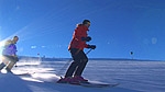 two skiers